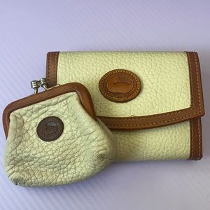 Vintage Dooney and Bourke wallet and coin purse set